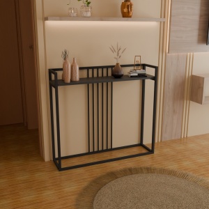 Κονσόλα Convida Ανθρακί 100x25x90 cm