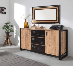 Κονσόλα Cosmo Rio Atlantic Pine-Μαύρο