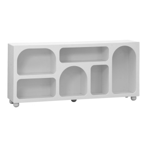 Κονσόλα Emersi με ράφια Λευκό 164x34x76 cm