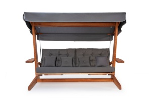 Κούνια Κήπου 3 Θέσεων Luna Deluxe 2600, Ανθρακί, 260x200x195 cm - Img 12