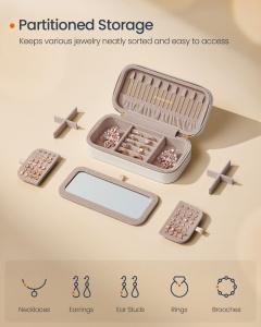 Κουτί Κοσμημάτων Songmics Λευκό 20.5x11.2x6 cm - Img 3