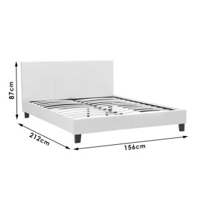 Κρεβάτι διπλό 150x200 cm Nevil 569 Λευκό ματ - Img 7