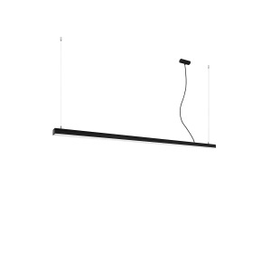 Κρεμαστό φωτιστικό LED Pinne, Μαύρο, 4000K, 200x6x150 cm