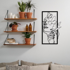 Μεταλλικός πίνακας Butterfly Μαύρο 35.5x60 cm - Img 2