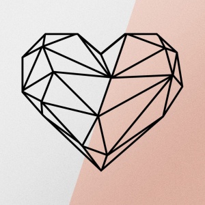 Μεταλλικός πίνακας Heart Μαύρο 47x40 cm - Img 5