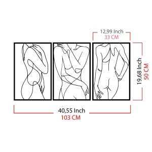 Μεταλλικός πίνακας Sexy Μαύρο 103x50 cm - Img 6