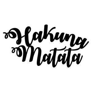 Μεταλλικό Διακοσμητικό Τοίχου Hakuna Matata, Μαύρο, 70x35 cm - Img 2