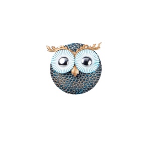 Μεταλλικό Διακοσμητικό Τοίχου Owl, Κεραμιδί, 19x19 cm - Img 2