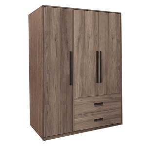 Ντουλάπα με 3 Πόρτες Edritte Pako World Ανοιχτό Καρυδί 120x52x195 cm