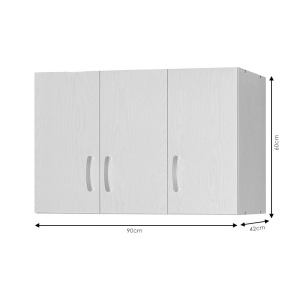 Ντουλάπα Zelia 3 Πόρτες wenge 90x42x60cm - Img 3