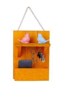 Ξύλινη κλειδοθήκη 214S Μαύρο 31x24x8 cm
