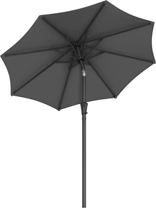 Ομπρέλα ηλίου, Songmics, 30 μοίρες, 210 cm, UPF 50+, Γκρι
