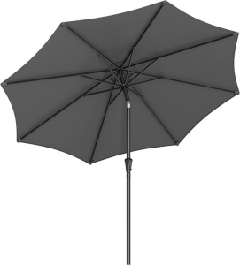 Ομπρέλα σκίασης, Songmics, 2,7 m, UPF 50+, Γκρι