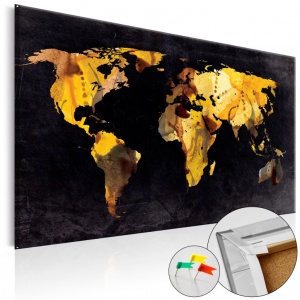 Πίνακας από φελλό - If the World were a desert... [Cork Map] 90x60 cm
