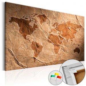 Πίνακας από φελλό - Paper Map [Cork Map] 60x40 cm