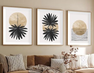 Πίνακας, σετ 3 τεμαχίων Huhu210 Πολύχρωμος 50x70 cm