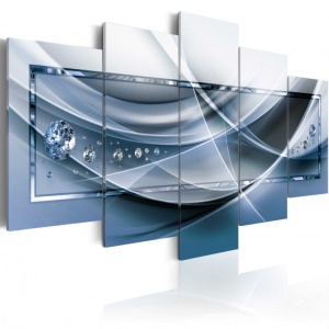 Πίνακας - Blue Rays 200x100 cm