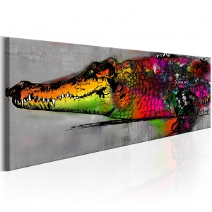 Πίνακας - Colourful Alligator 135x45 cm