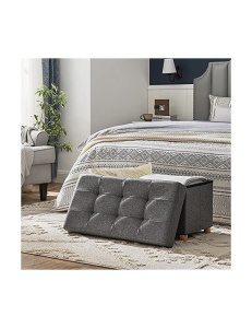 Παγκάκι Αποθήκευσης Songmics, LSF16GYZ, 300 Kg, Γκρι, 65L, 76 x 38 x 40 cm - Img 2