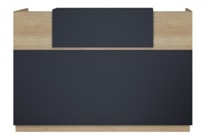 Πάγκος υποδοχής Lotus σε Δρυς-Σκούρο Γκρι 180x70x110 cm - Img 3