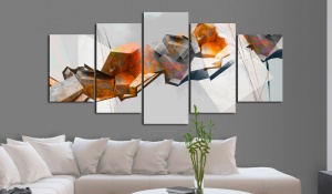 Πίνακας - Fiery Blocks 200x100 cm - Img 2