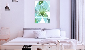 Πίνακας - Geometric Palm (1 Part) Vertical 40x60 cm - Img 2