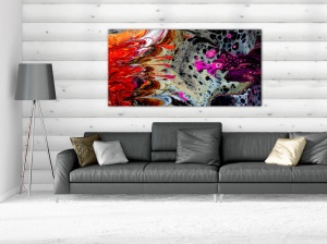 Πίνακας - Paint Fusion (1 Part) Wide 60x30 cm - Img 2