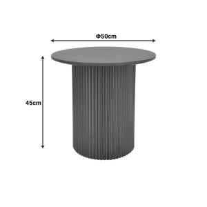 Πλαϊνό τραπεζάκι Dovel Μαύρο 50x50x45 cm - Img 5