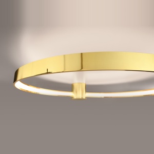 Πλαφονιέρα LED Rio, Γυαλιστερό χρυσό, 3000K, 78x87x12.5 cm - Img 5