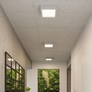 Πλαφονιέρα LED Riza, Γκρι, 3000K, 33x33x8 cm - Img 7