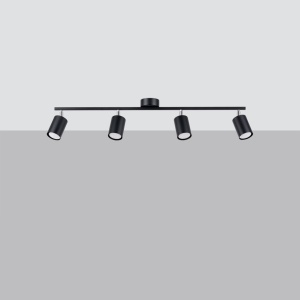 Πλαφονιέρα Lemmi, Μαύρη, 100x24x20 cm - Img 2