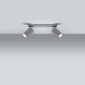 Πλαφονιέρα Ring, Γκρι, 30x6x16 cm - Img 3