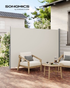 Πλευρική τέντα Songmics Ασημί 200x350 cm - Img 4