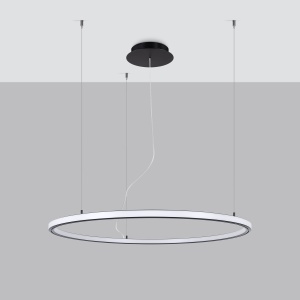 Πολυέλαιος LED Risa, Μαύρος, 3000K, 90x90x160 cm - Img 2