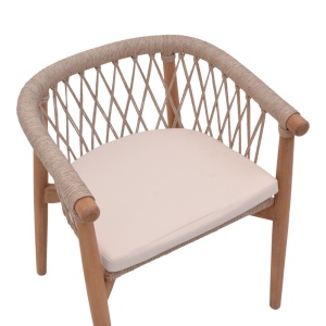 Πολυθρόνα Κήπου Abby Boho Pako World Φυσικό 60x58x78 cm - Img 7
