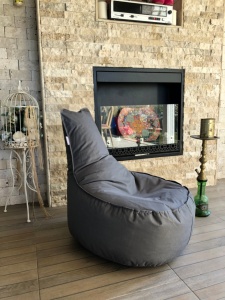 Πολυθρόνα Κήπου puf beanbag Aktif Γκρι - Img 2