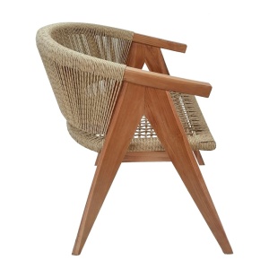 Πολυθρόνα Κήπου Wolly Boho Pako World Φυσικό 60x60x76 cm - Img 3