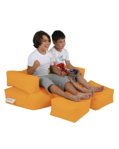 Πολυθρόνα Πουφ Κήπου Kids Πορτοκαλί 50x35x40 cm - Img 3