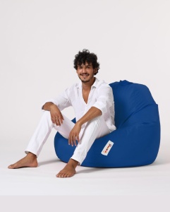 Πολυθρόνα Πουφ Κήπου Premium Μπλε 115x130x39 cm - Img 3