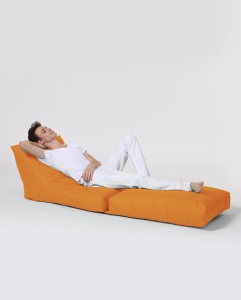 Πολυθρόνα Πουφ Κήπου Siesta Πορτοκαλί 180x55x40 cm - Img 5