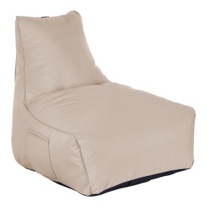 Πολυθρόνα Πουφ (beanbag) Κήπου, Leverian, Μπεζ, 76x82x73 cm
