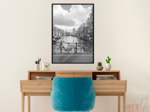 Πόστερ - Bicycles Against Canal, με μαύρη κορνίζα, 20x30 cm - Img 2