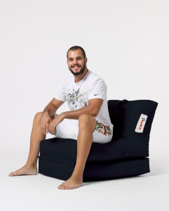 Πουφ beanbag κήπου Siesta Μαύρο - Img 2