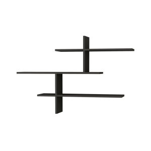 Ράφι τοίχου Leo Ανθρακί 123x80.5x22 cm - Img 3