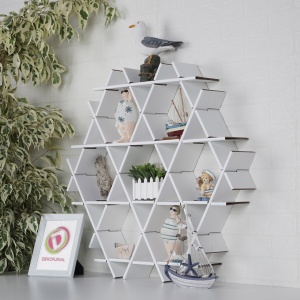 Ράφι din carton HEXBEYAZ Λευκό 70x67x11 cm - Img 4