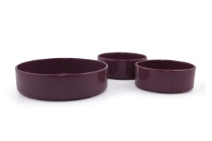 Σετ κεραμικά μπολ (3 τεμάχια) St038003F Βιολετί 14x14x5.5 cm - Img 5