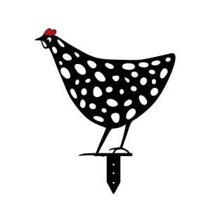 Σετ μεταλλικά διακοσμητικά αξεσουάρ κήπου Chickens Μαύρο 28x26 cm - Img 4