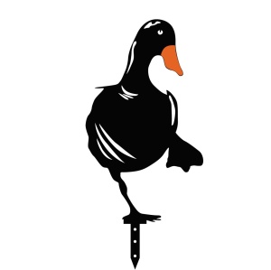 Σετ μεταλλικά διακοσμητικά αξεσουάρ κήπου Ducks Μαύρο 20x15 cm - Img 3