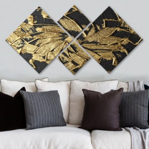 Σετ πίνακες canvas (4 τεμάχια) 4MDF700733563 Πολύχρωμο 60x115 cm