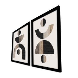 Σετ πίνακες canvas (2 τεμάχια) 2P3853NISCT-014 Καφέ 38x53 cm - Img 3